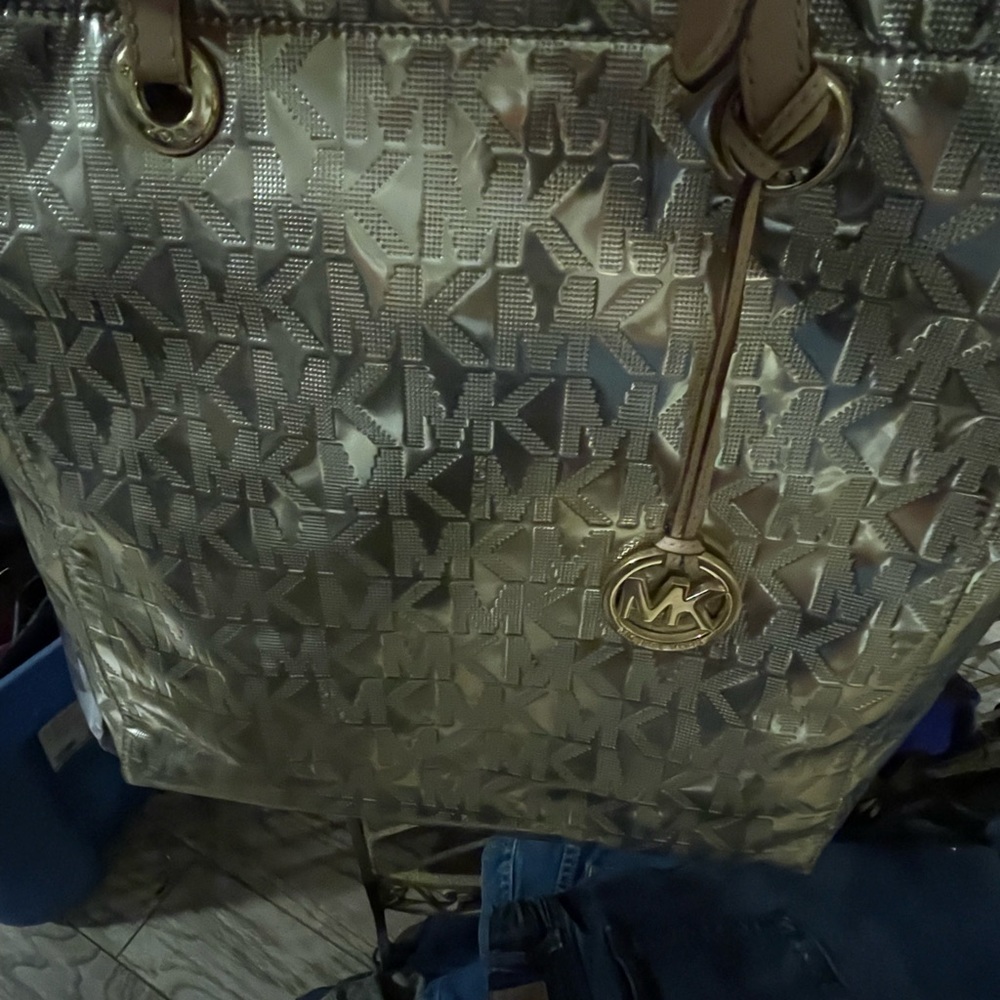 Gold Michael Kors handbag